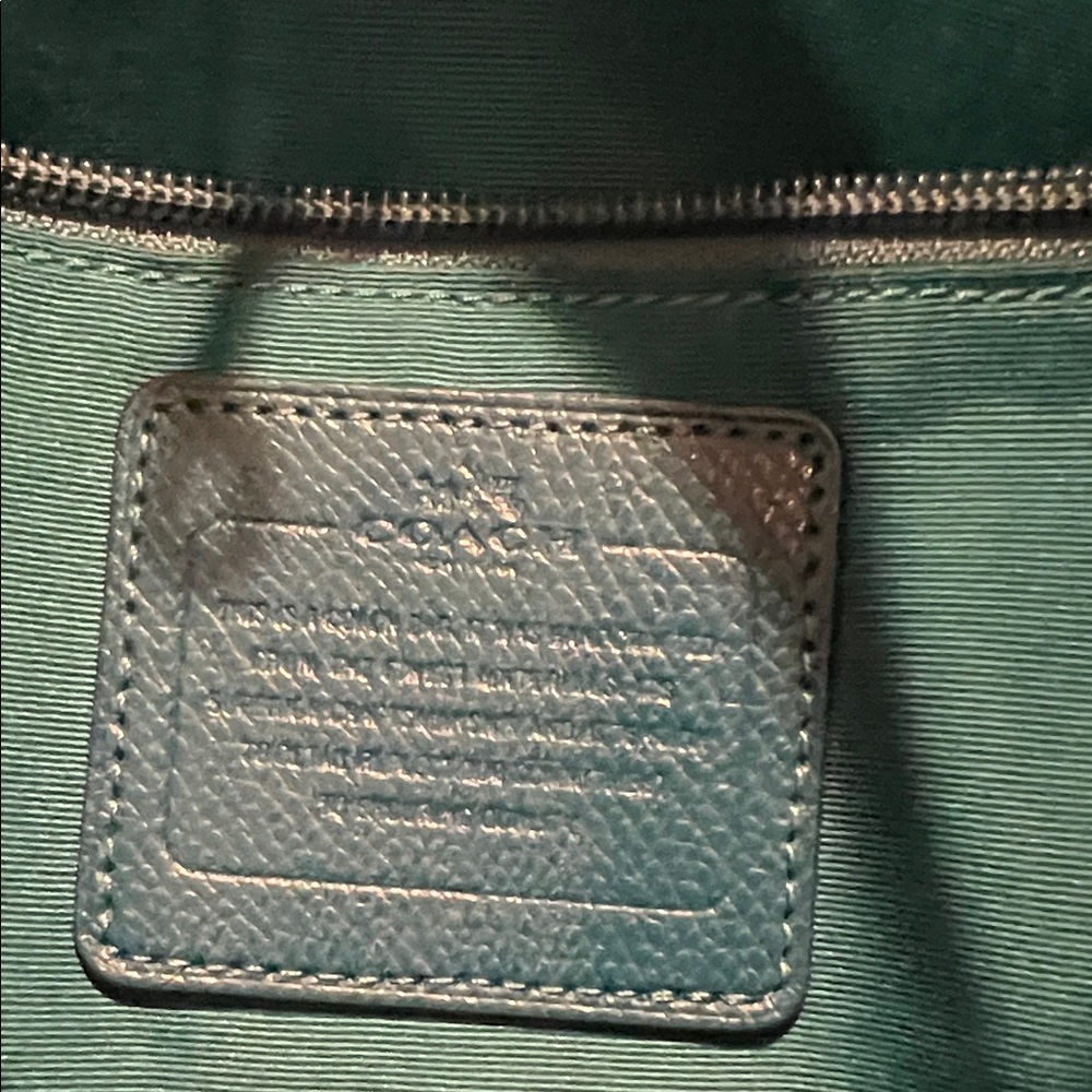 COACH glossy blue Leather Tote – (Slouchy & Soft) - Picture 10 of 15